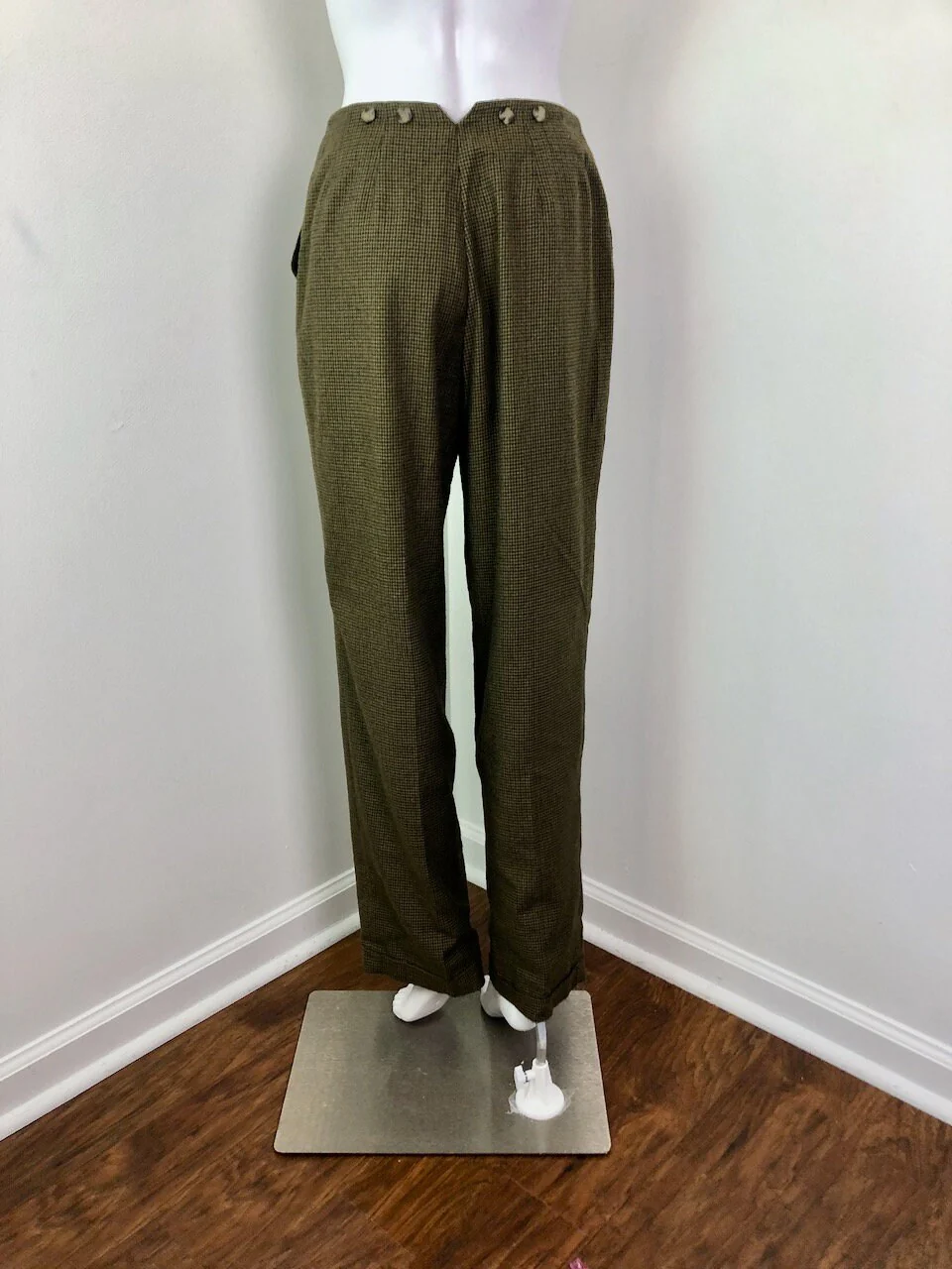 Xs To Small Vintage 90s Houndstooth Pants Sz 5 by Contempt Casuals - Image 2
