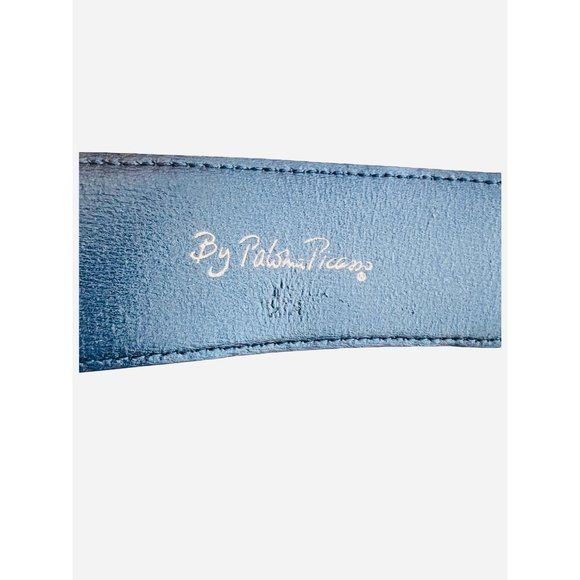 Xxx Gold Buckle Navy Blue Belt 18 Kt Gold Plated Over Metal L/80 by Paloma Picasso - Image 6
