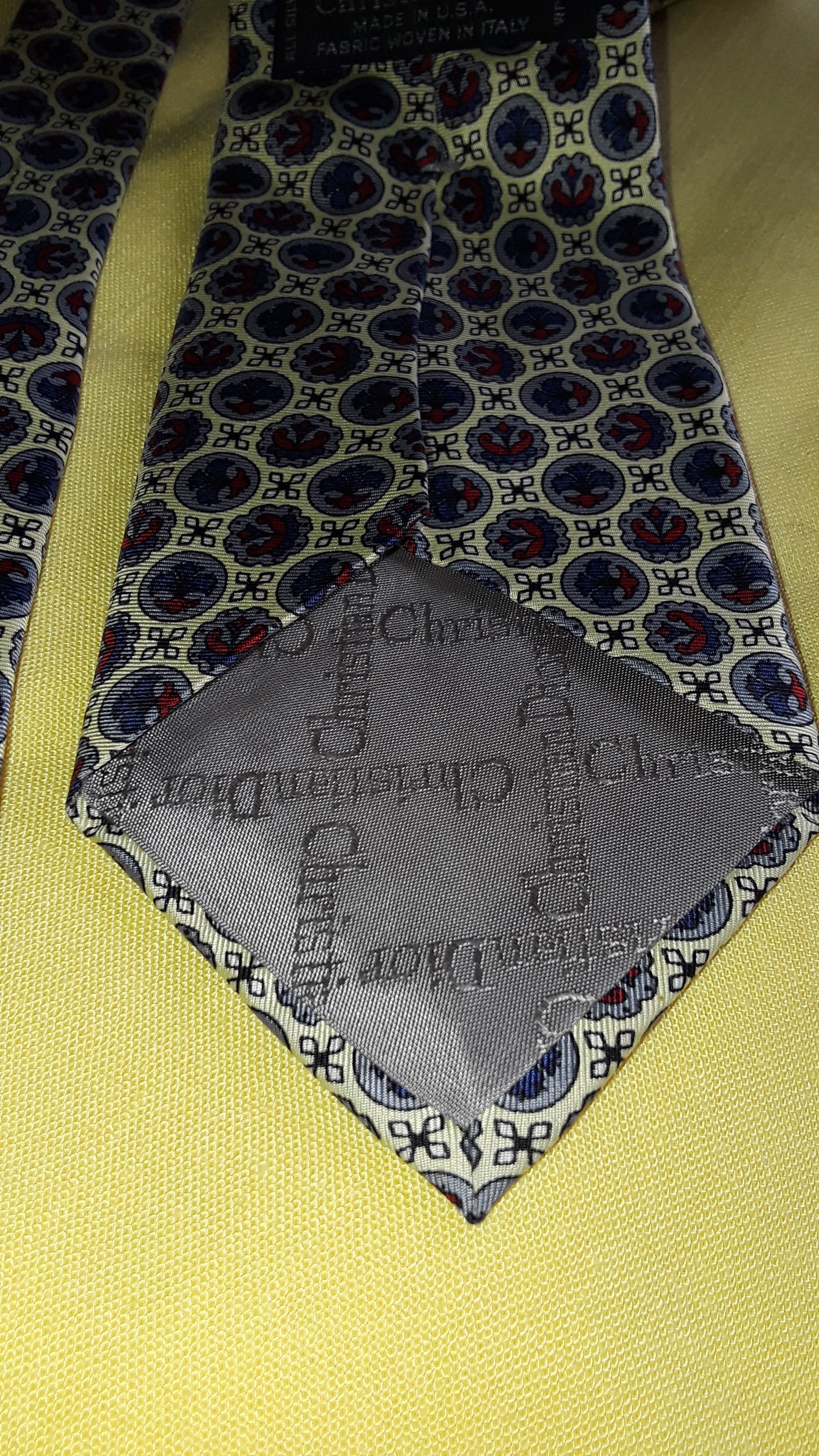 80's Medallion Print Tie by Christian Dior - Image 4