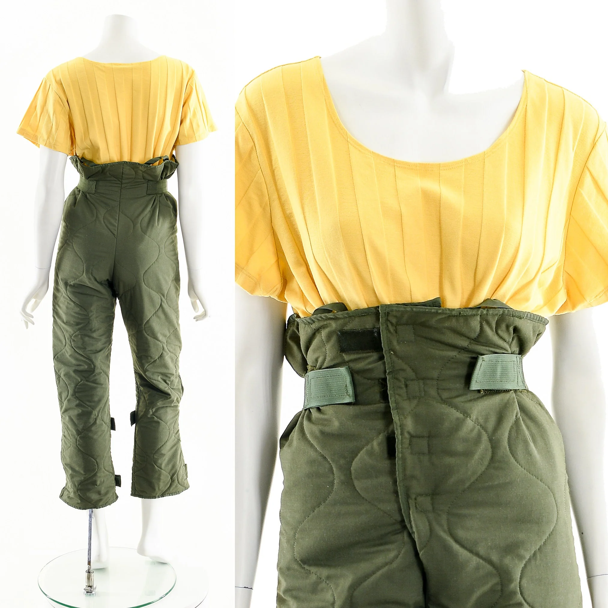 Yellow Ribbed Knit Baby T-Shirt - Image 4