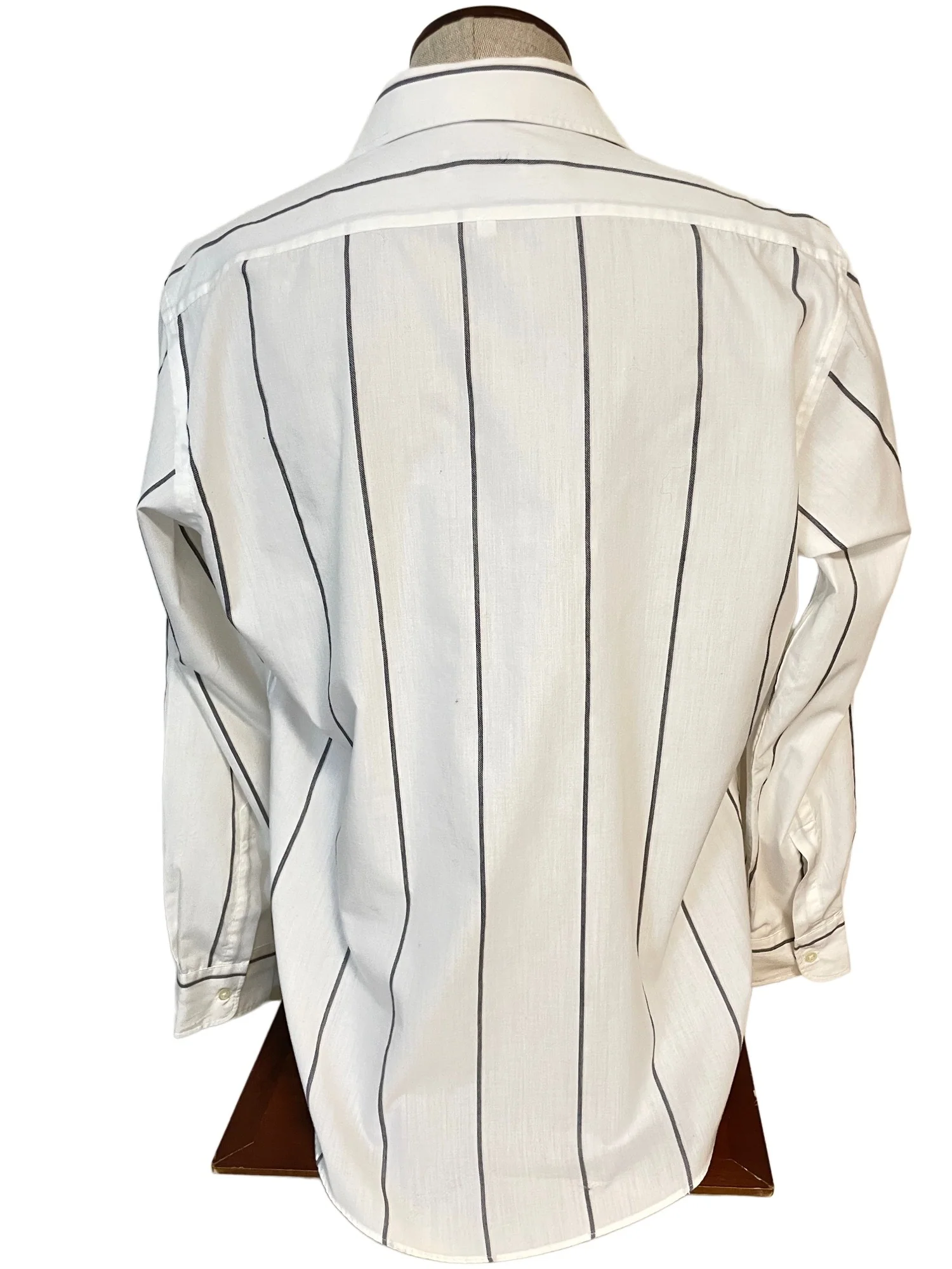 Yves Saint Laurent Vintage Men's White Stripe Shirt 19802's by Yves Saint Laurent - Image 3